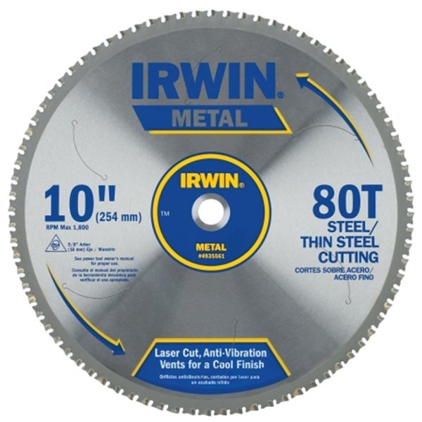 Irwin Industrial Tool 10in. 80 Tpi Metal Cutting Circular Saw Blade IR310075